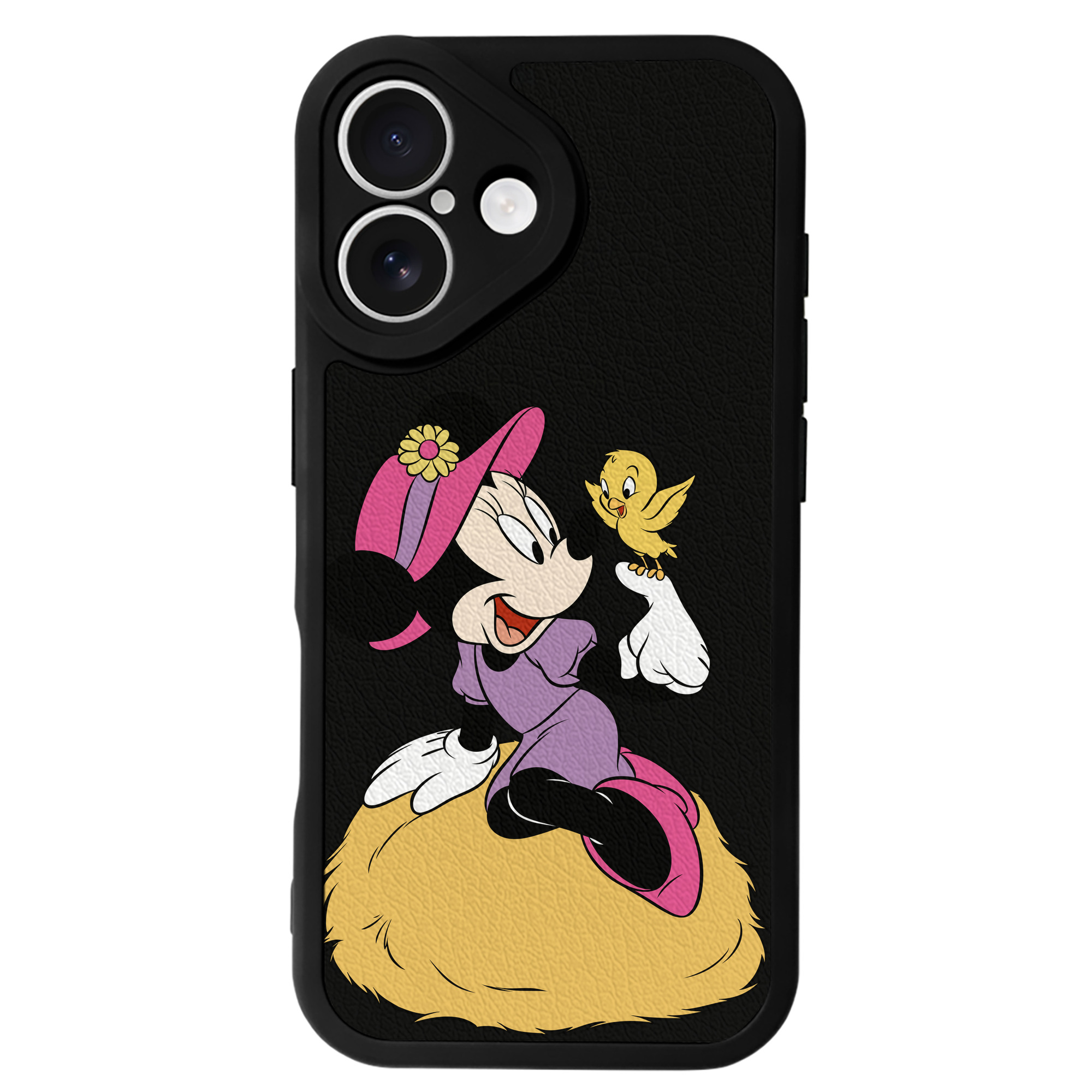 （画像用） ミッキーマウス Mickey Mouse 【iPhone 16シリーズ対応】シリコンスマホケース（レザー調） 材質：シリコン